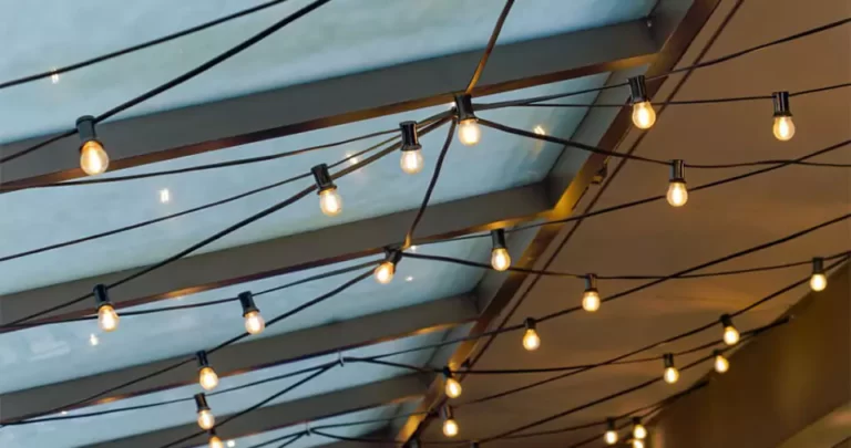 How to hang string lights on aluminum patio cover